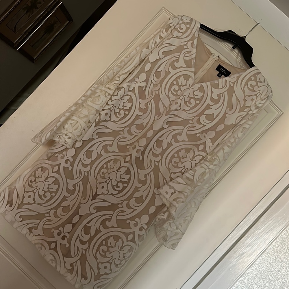 Ladies White Lacey Dress Size 10 “End of Month Sale!”